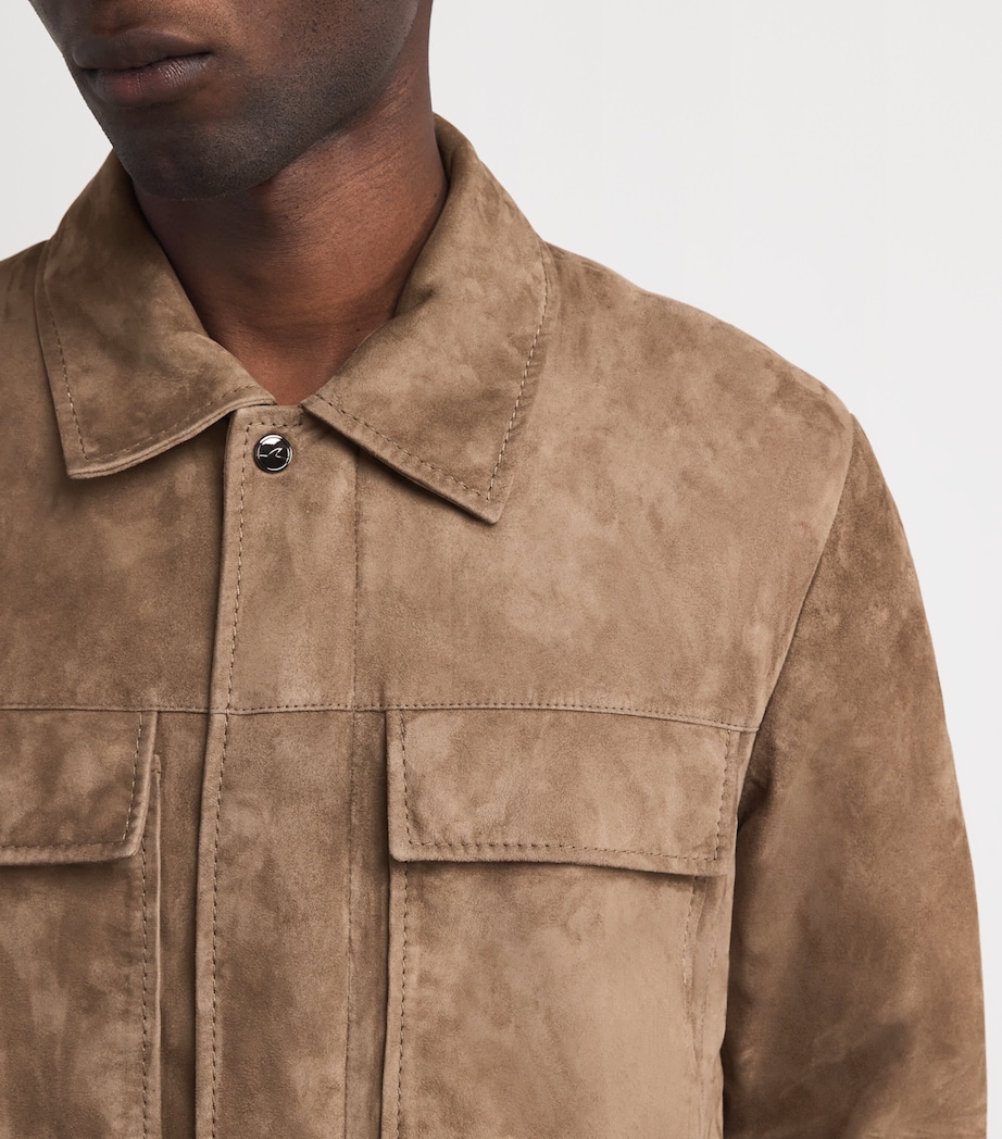 Aqualeather Suede Shacket 074BROWN Image 6