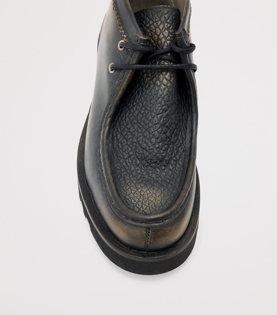 Leather Skiff Boots BLACK/BROWN Image 3