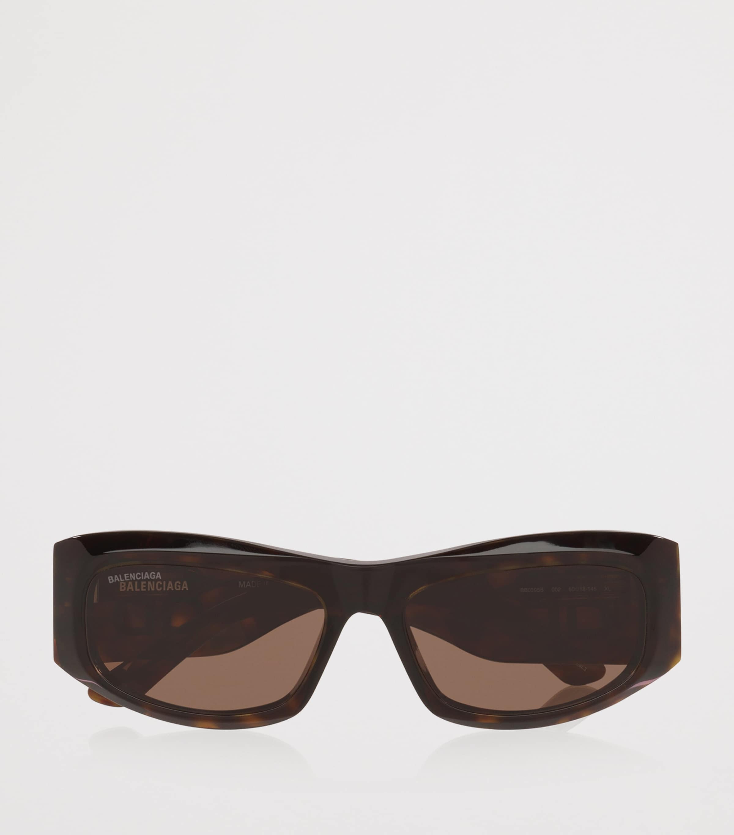 Balenciaga Tortoiseshell BB0395S Rectangular Sunglasses Image 5