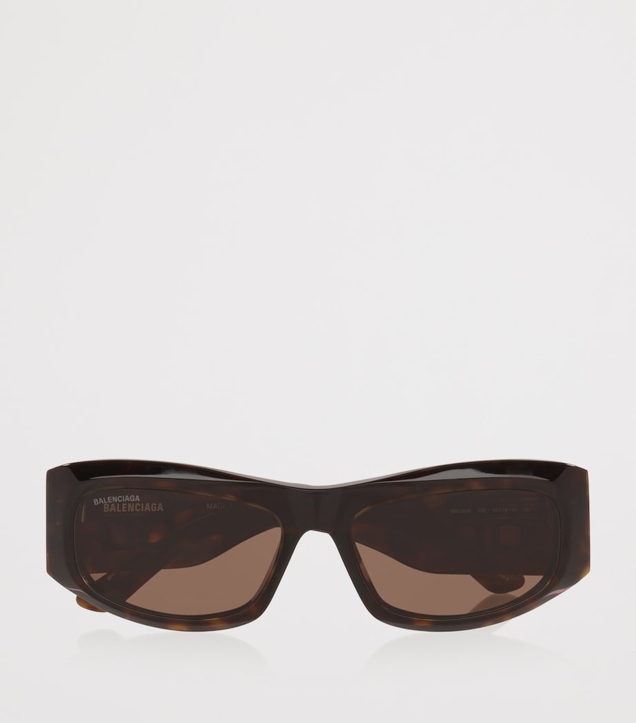 Balenciaga Tortoiseshell BB0395S Rectangular Sunglasses Image 5