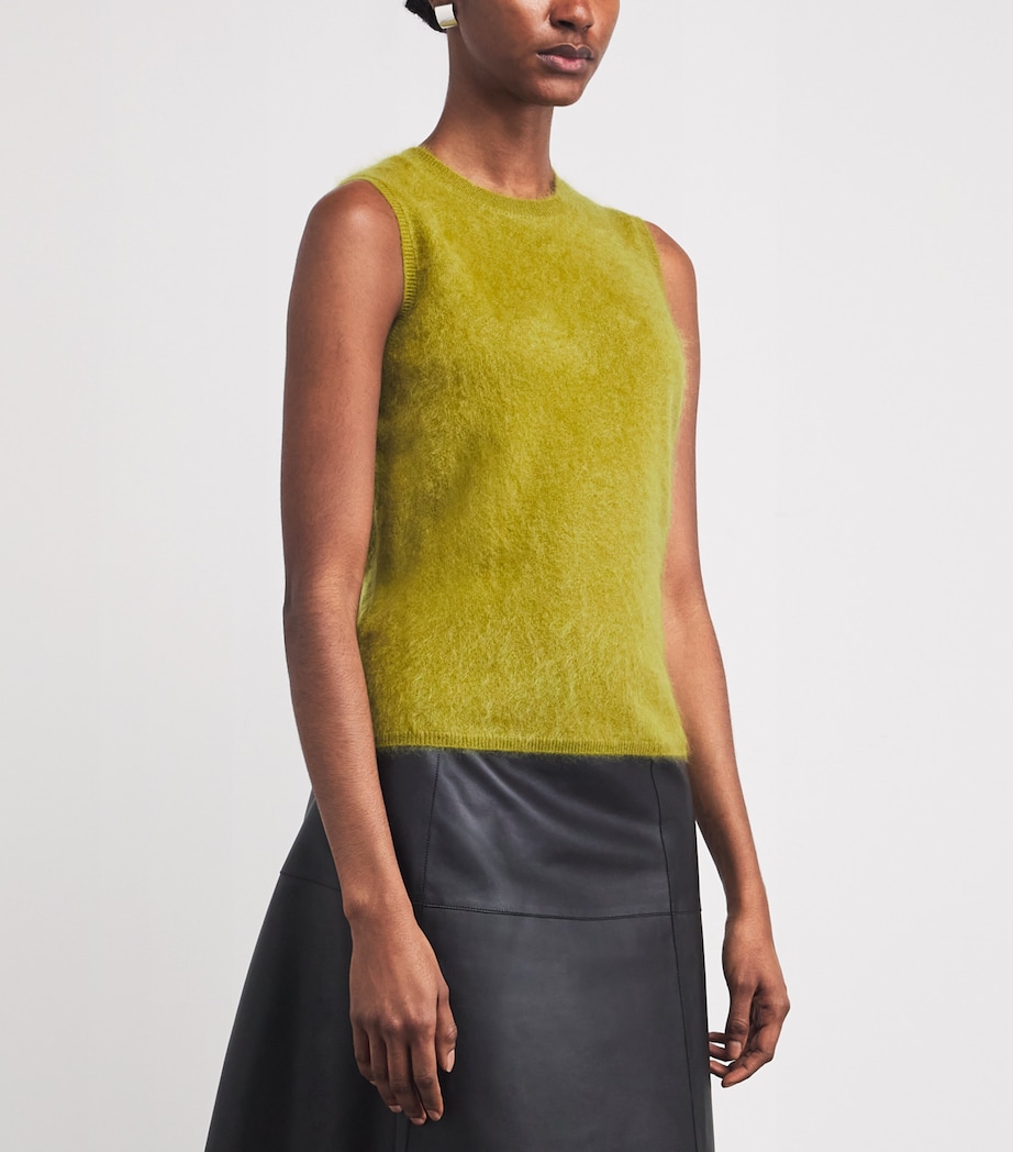 Brushed Cashmere Sweater Vest 2KF-DARK PEAR Image 3