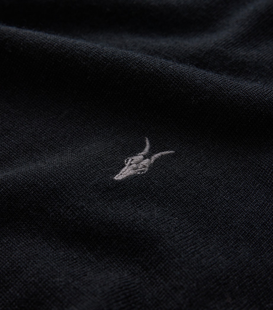 Merino Wool Mode Sweater BLACK Image 8