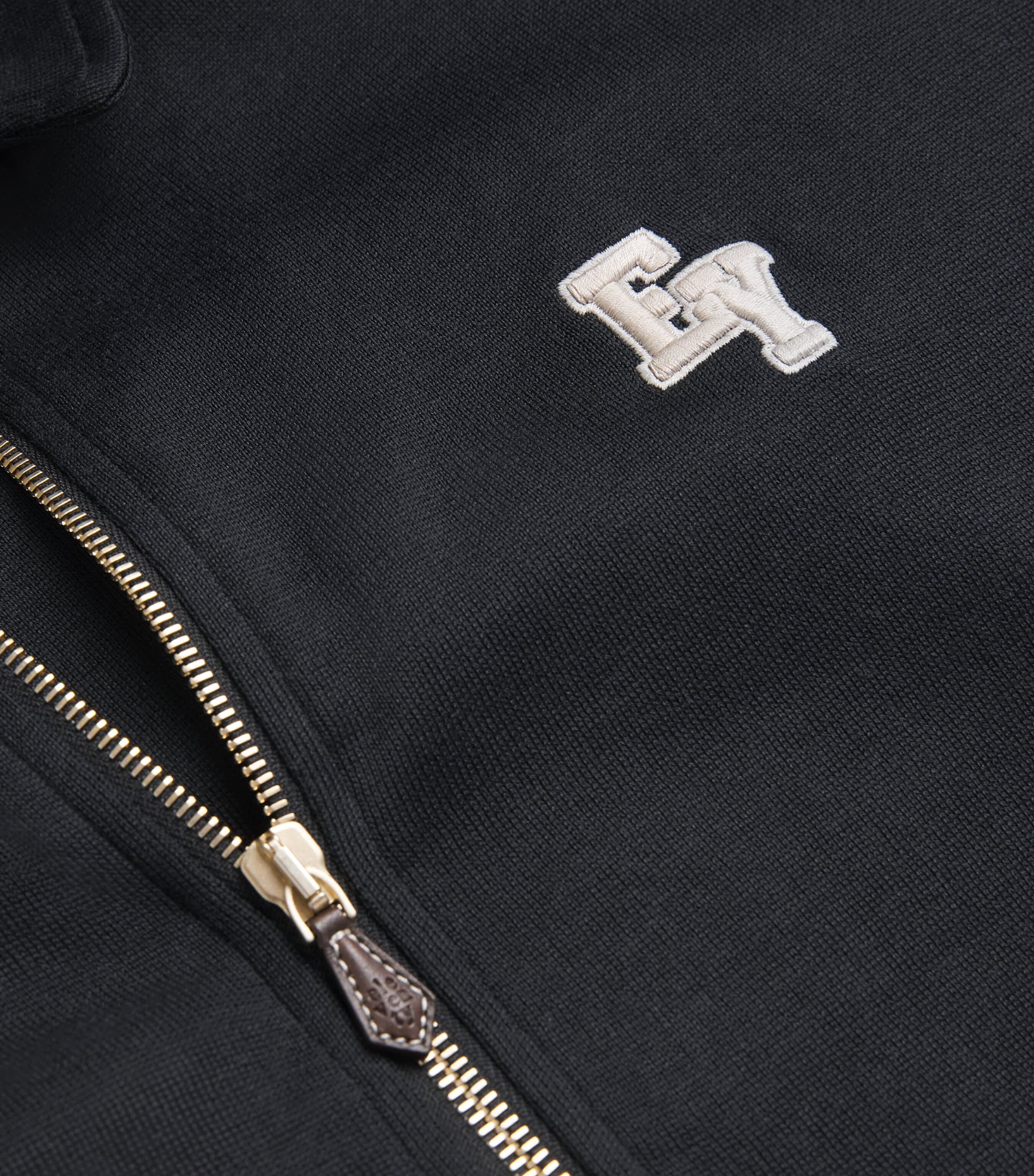 Cotton-Blend Logo Track Jacket NERO Image 5