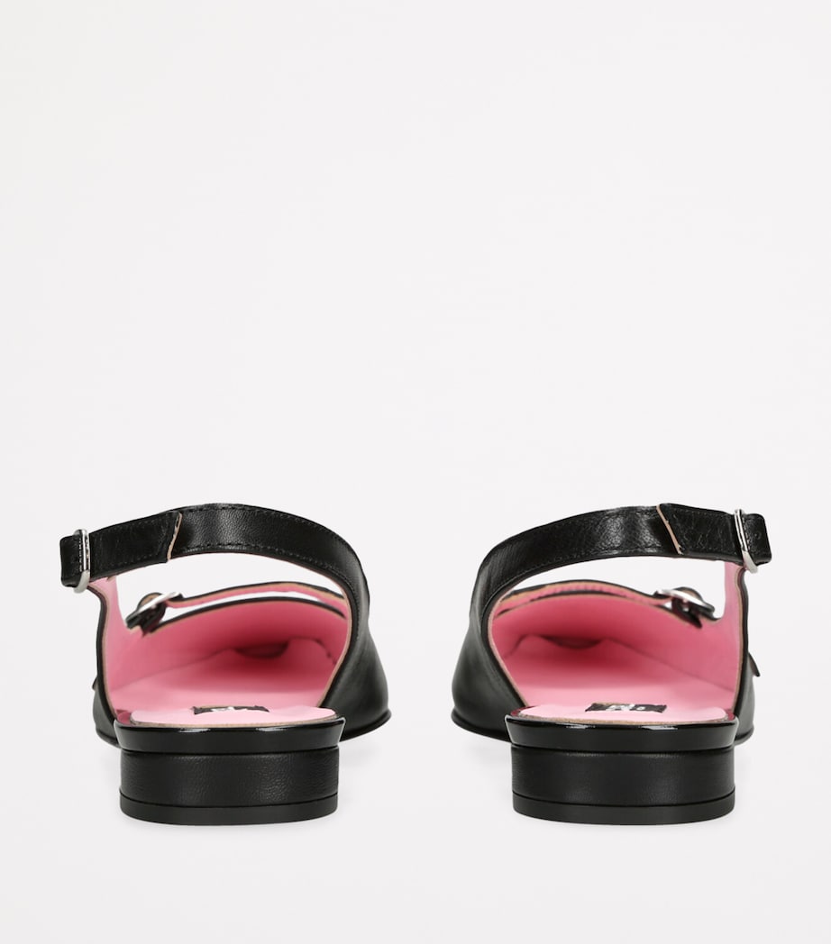 Carel Leather Ninon Slingback Ballet Flats Black Image 2
