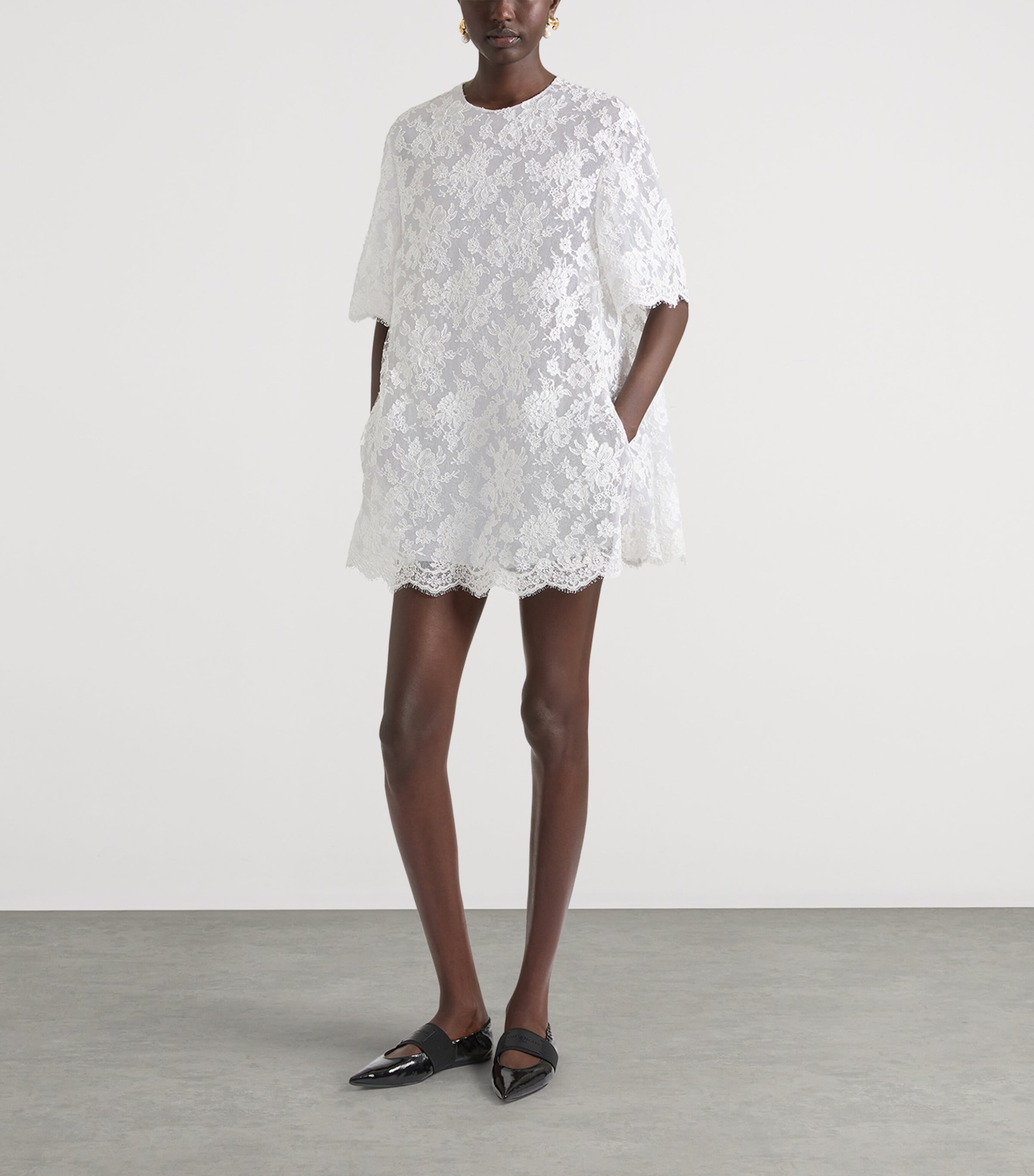 Givenchy Womens Lace Floral Mini Dress Image 2