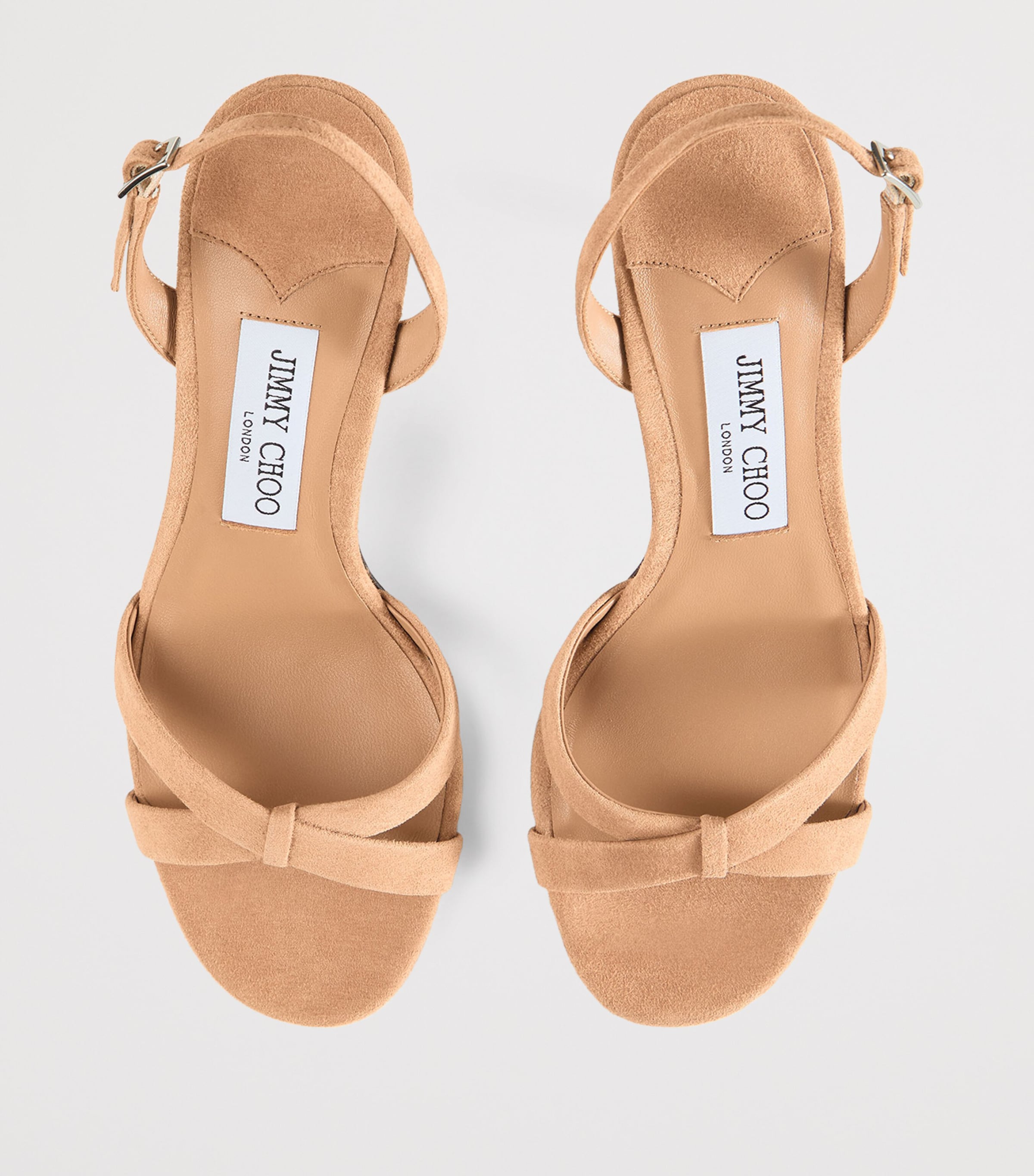 Jimmy Choo Beige Elsy 70 Suede Heeled Sandals | Harrods US