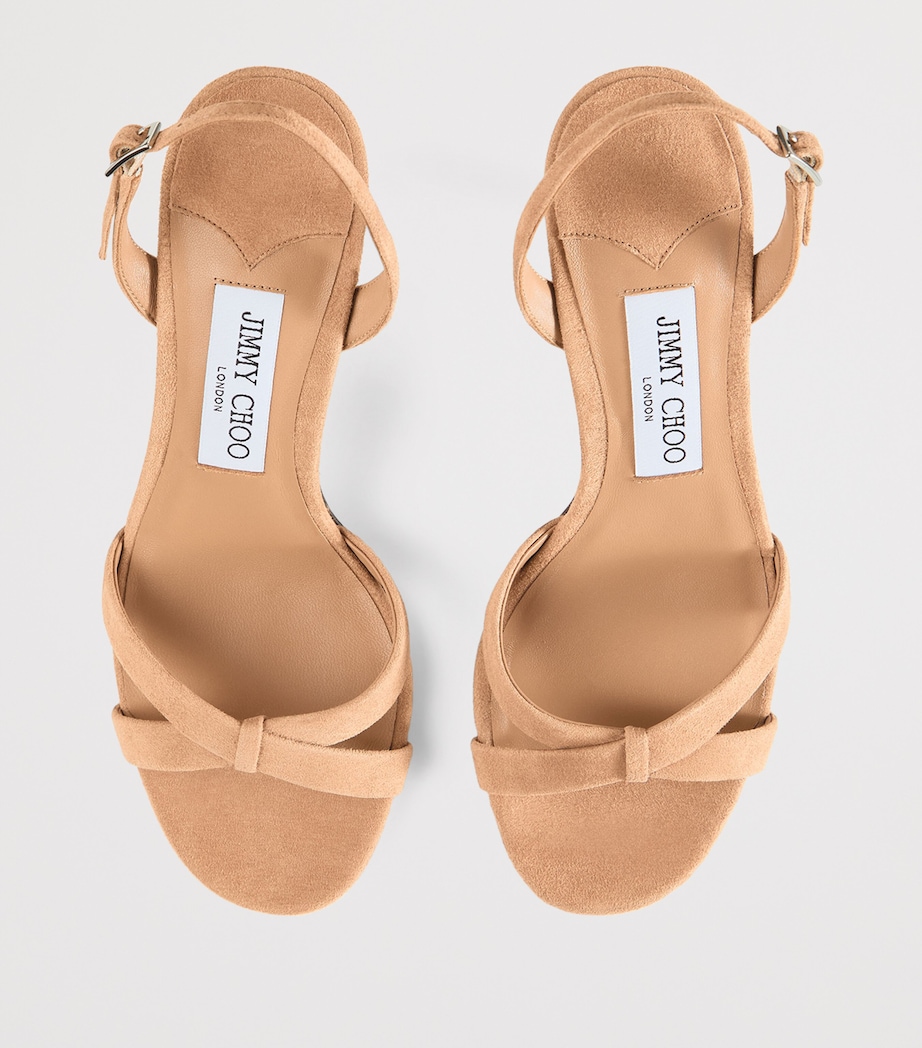 Elsy 70 Suede Heeled Sandals TOFFEE Image 5