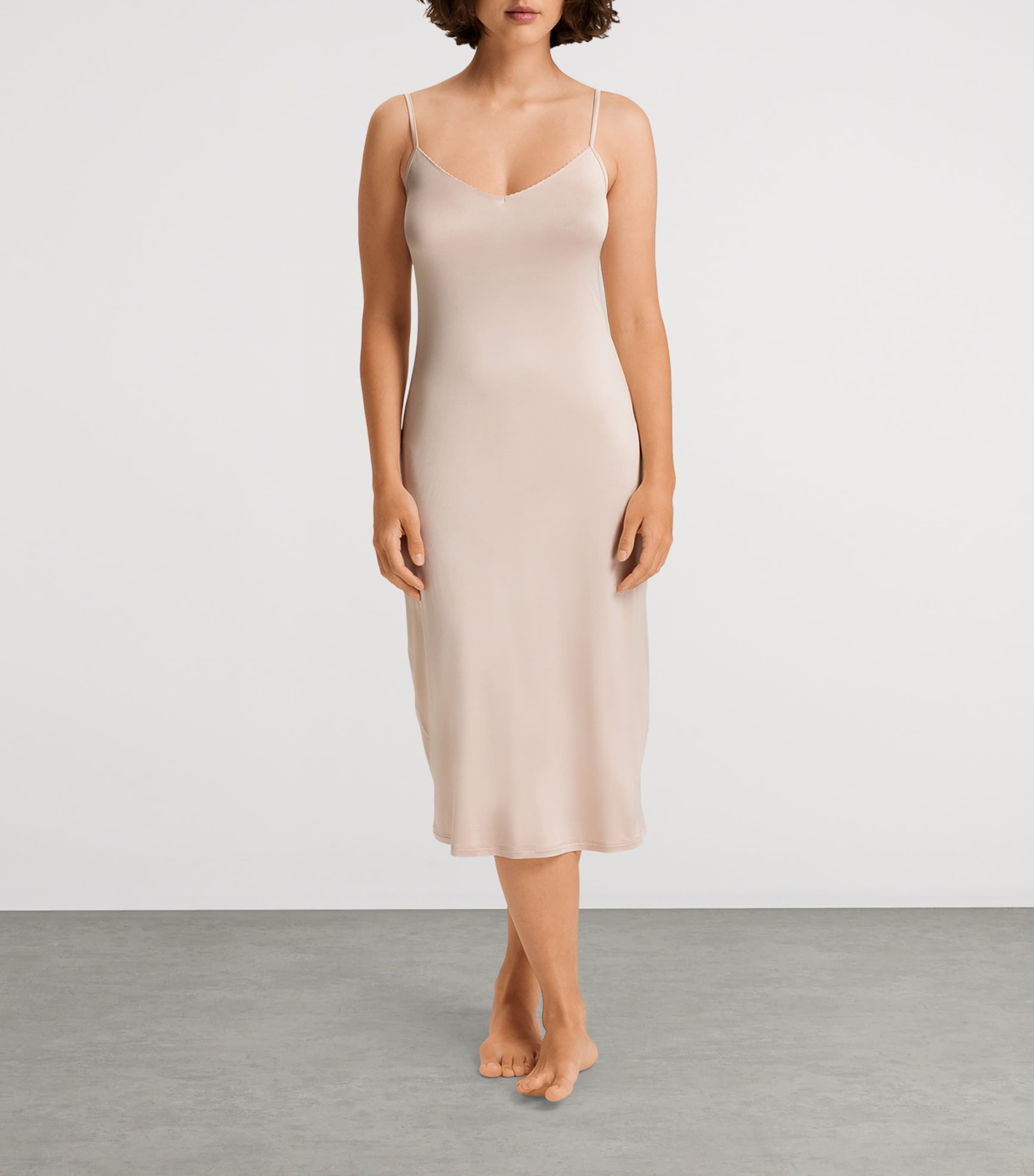 Satin Midi Dress NATURAL Image 2