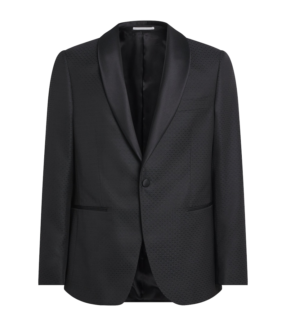 Pal Zileri Mens Jacquard 2-Piece Suit Black Image 1