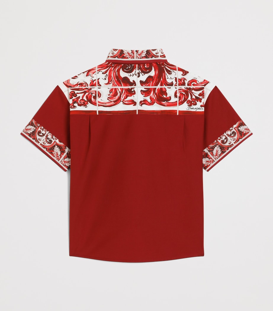 Dolce&Gabbana Kids Majolica Print Shirt (8-14 Years) Combined Colou Image 2