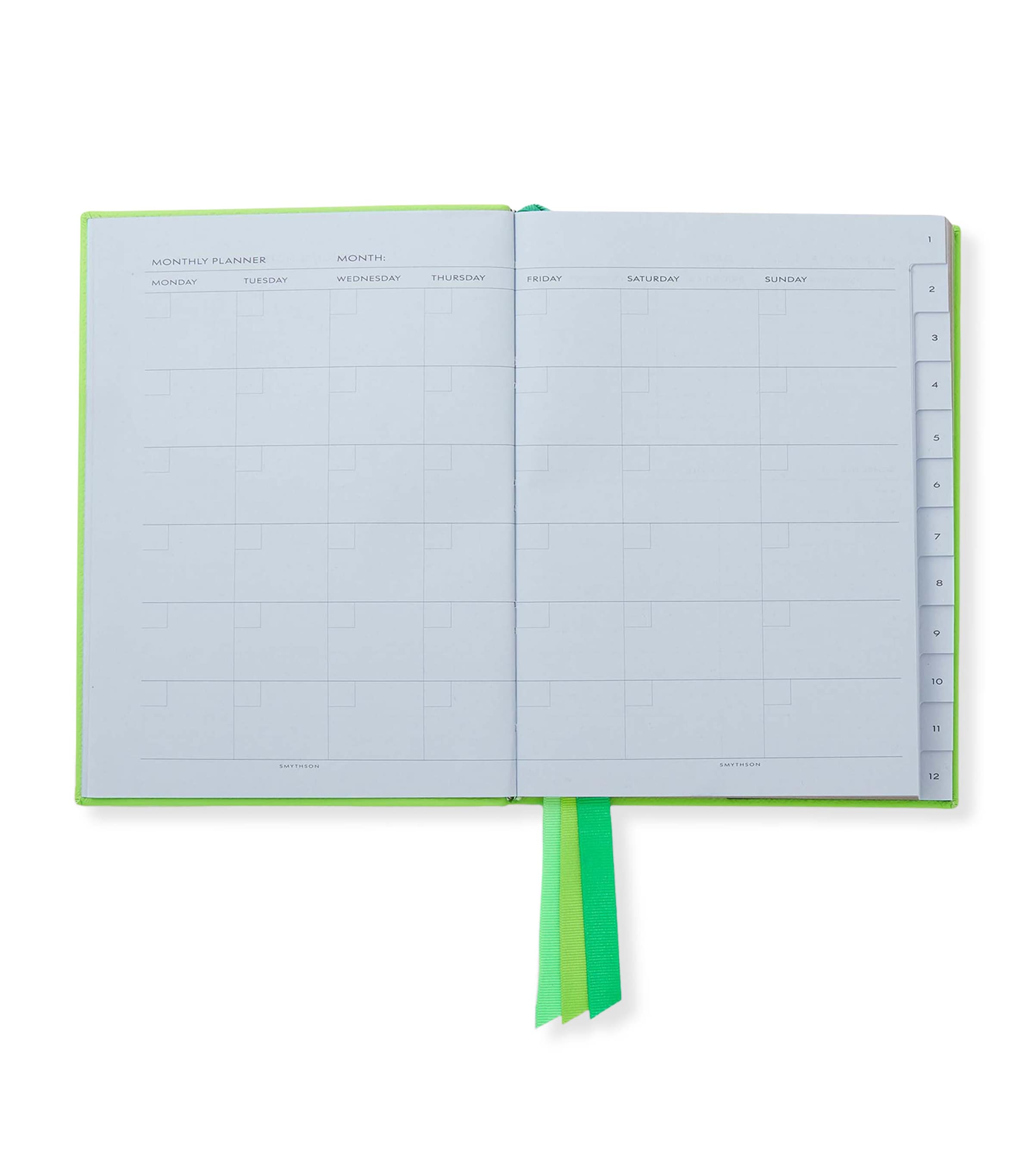 Leather Soho Planner Notebook APPLE GREEN Image 2