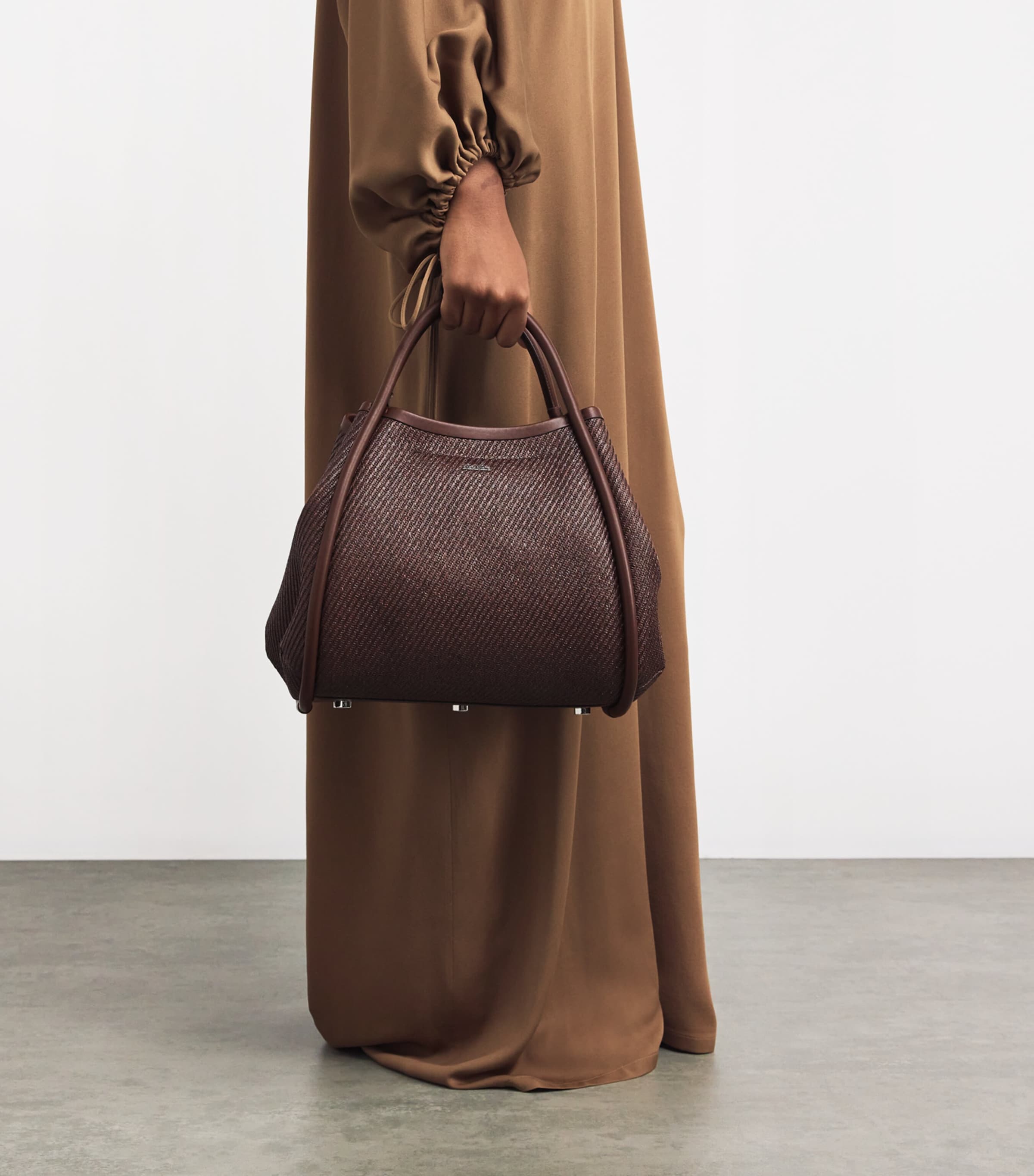 Max Mara Woven Marine Top-Handle Bag | Harrods US