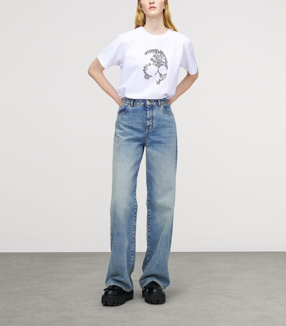 Mid-Rise Wide-Leg Jeans 4383 Image 2