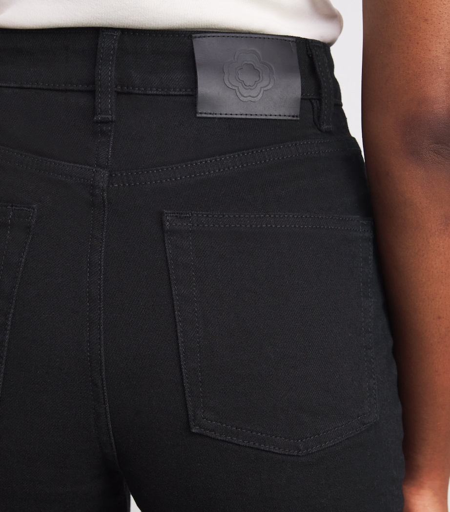 High-Rise Straight Jeans BLACK Image 6