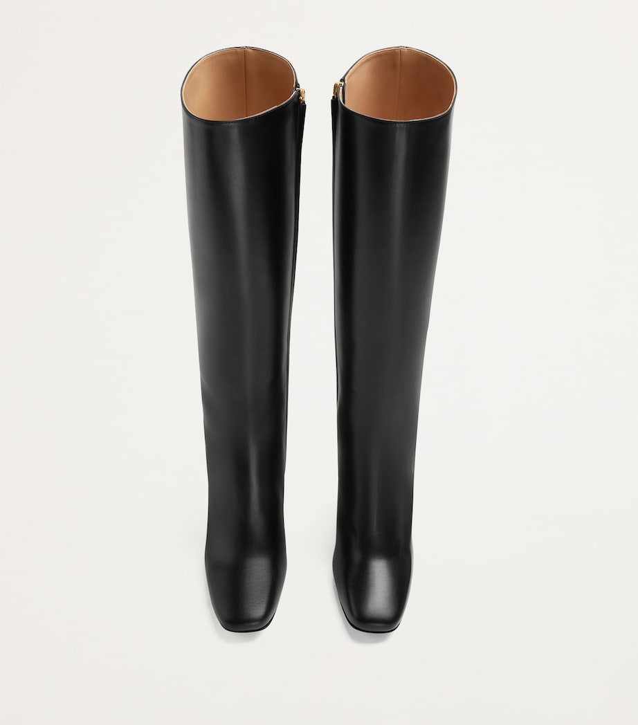 Bottega Veneta Leather Knot Knee-High Boots 90 Image 5