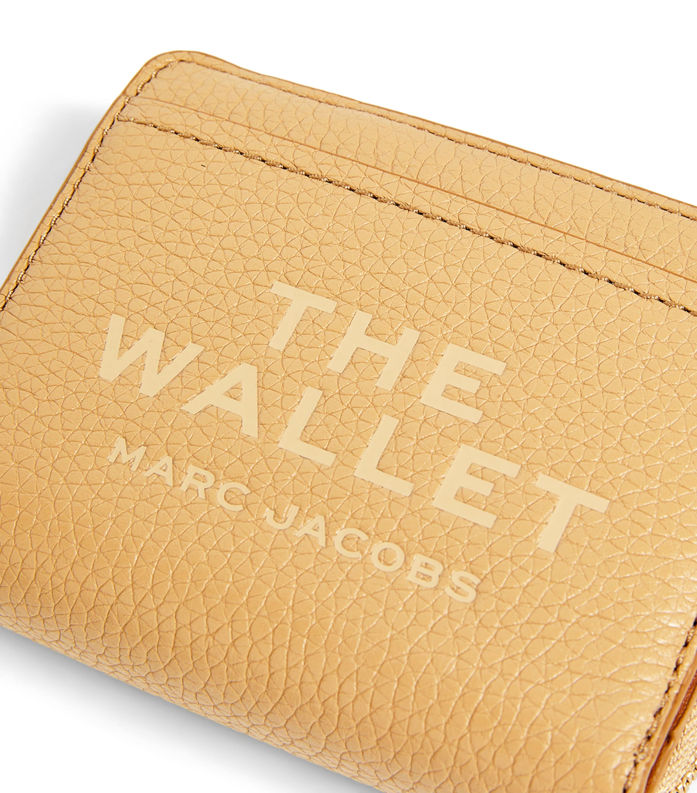 Marc Jacobs Beige The Marc Jacobs Leather The Mini Compact Wallet