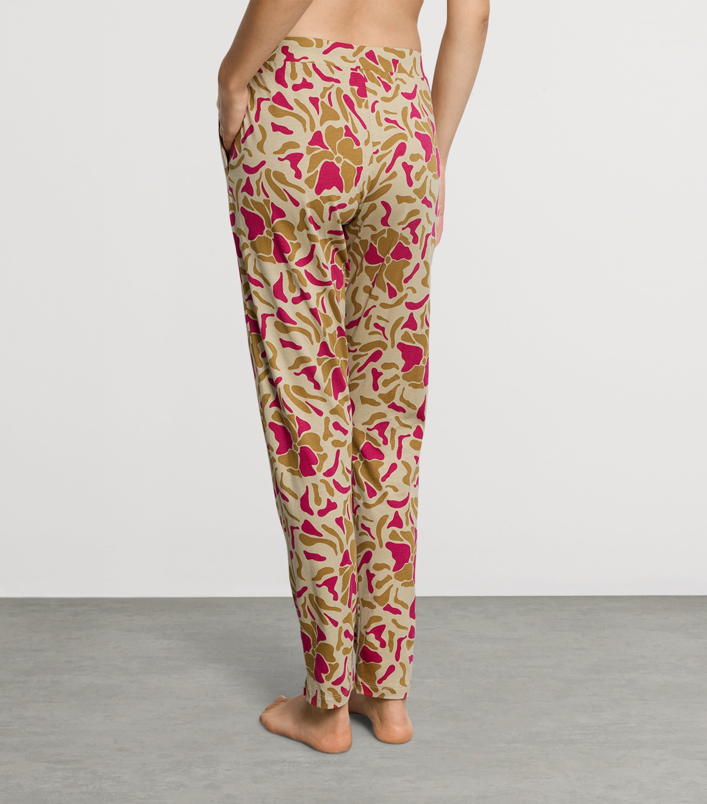 Cotton-Modal Printed Lounge Sweatpants ILLUSTRATED PETALS Image 3