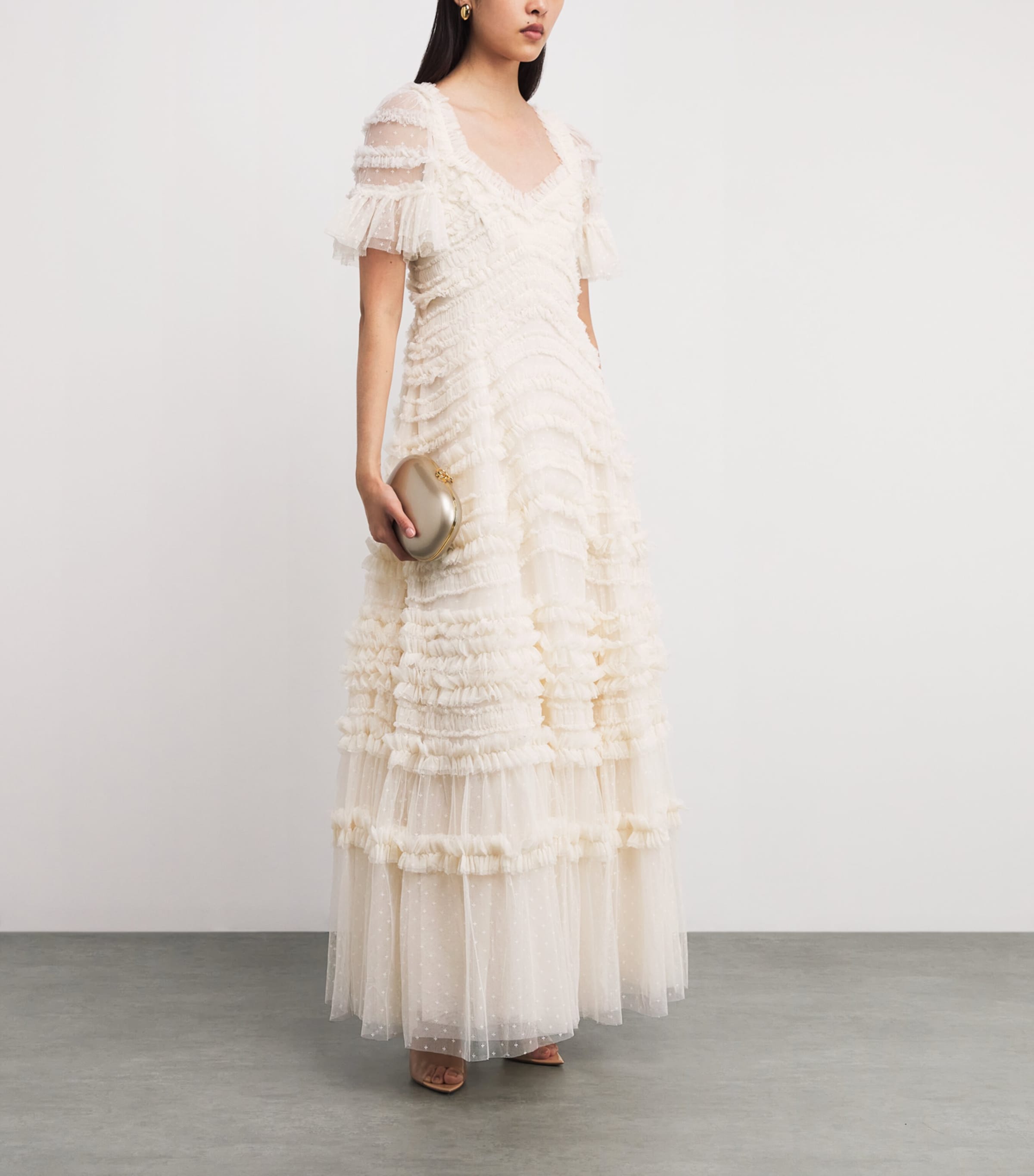 Ruffle Amara Gown CREAM Image 2