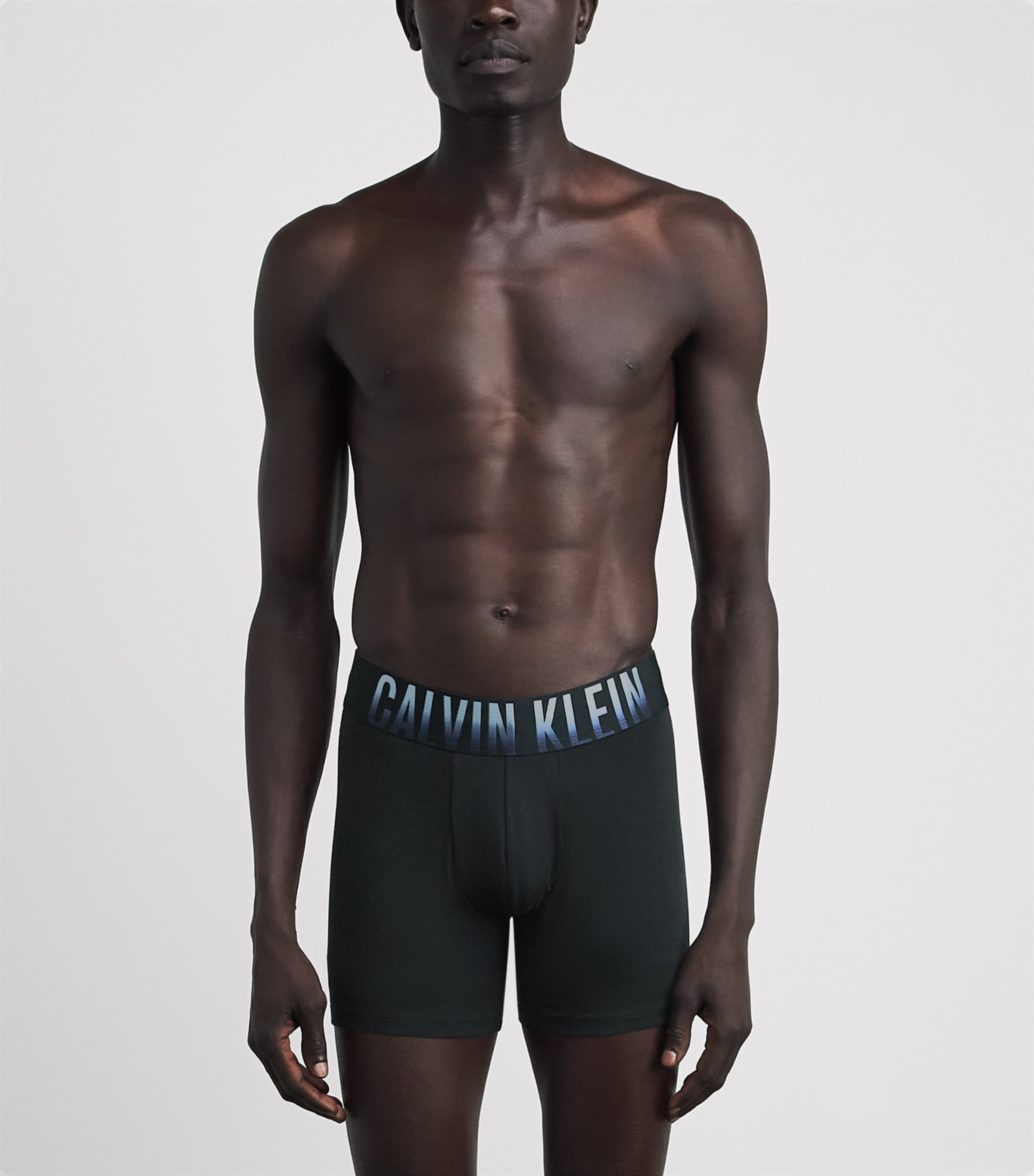 Calvin Klein Mens Stretch-Cotton Intense Power Trunks (Pack of 3) Plein Air Dark Image 2
