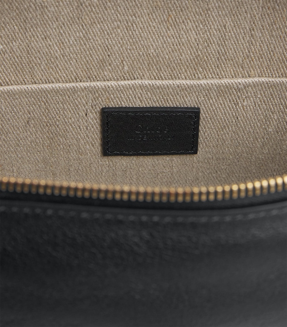 Small Leather Marcie Shoulder Bag BLACK Image 4