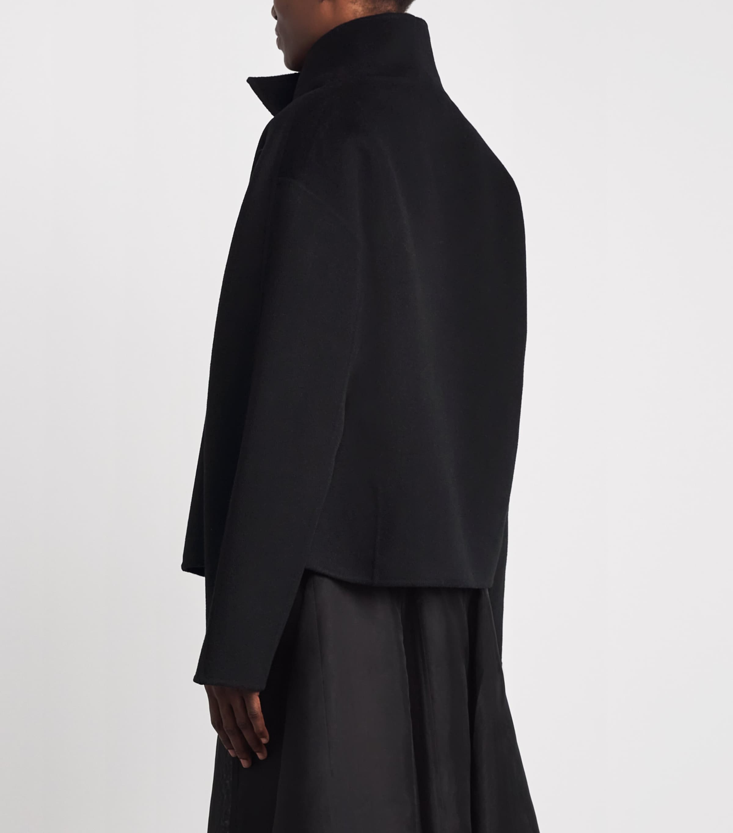 Almada Label Womens Wool-Cashmere Cadie Coat Black Image 5