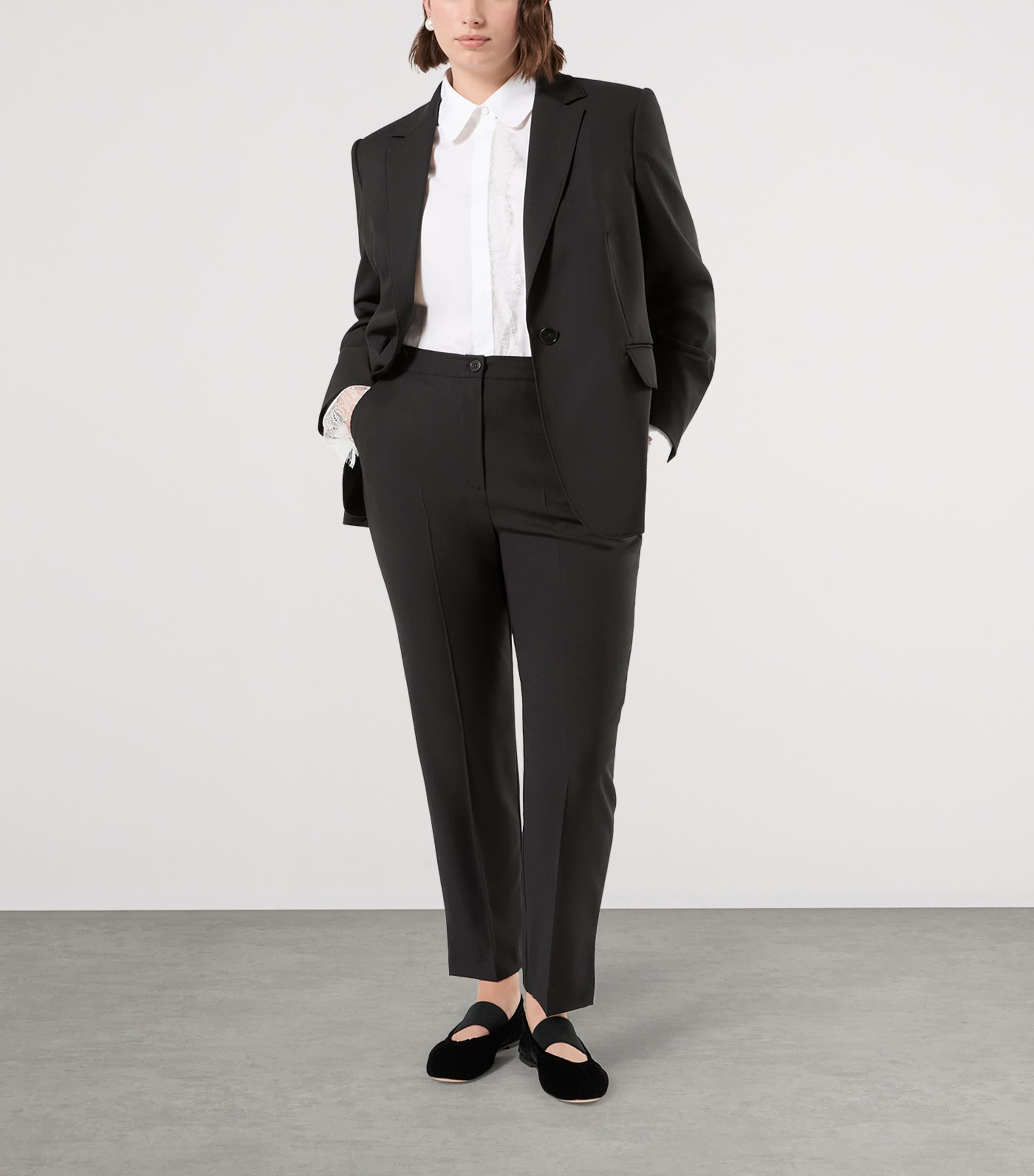 Marina Rinaldi Velvet Ballet Flats Black Image 2
