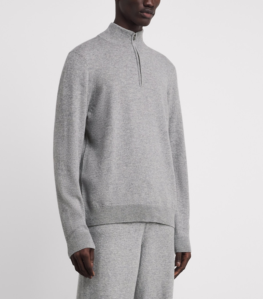 Cashmere Quarter-Zip Rory Sweater HA0308 LIGHT GREY Image 3