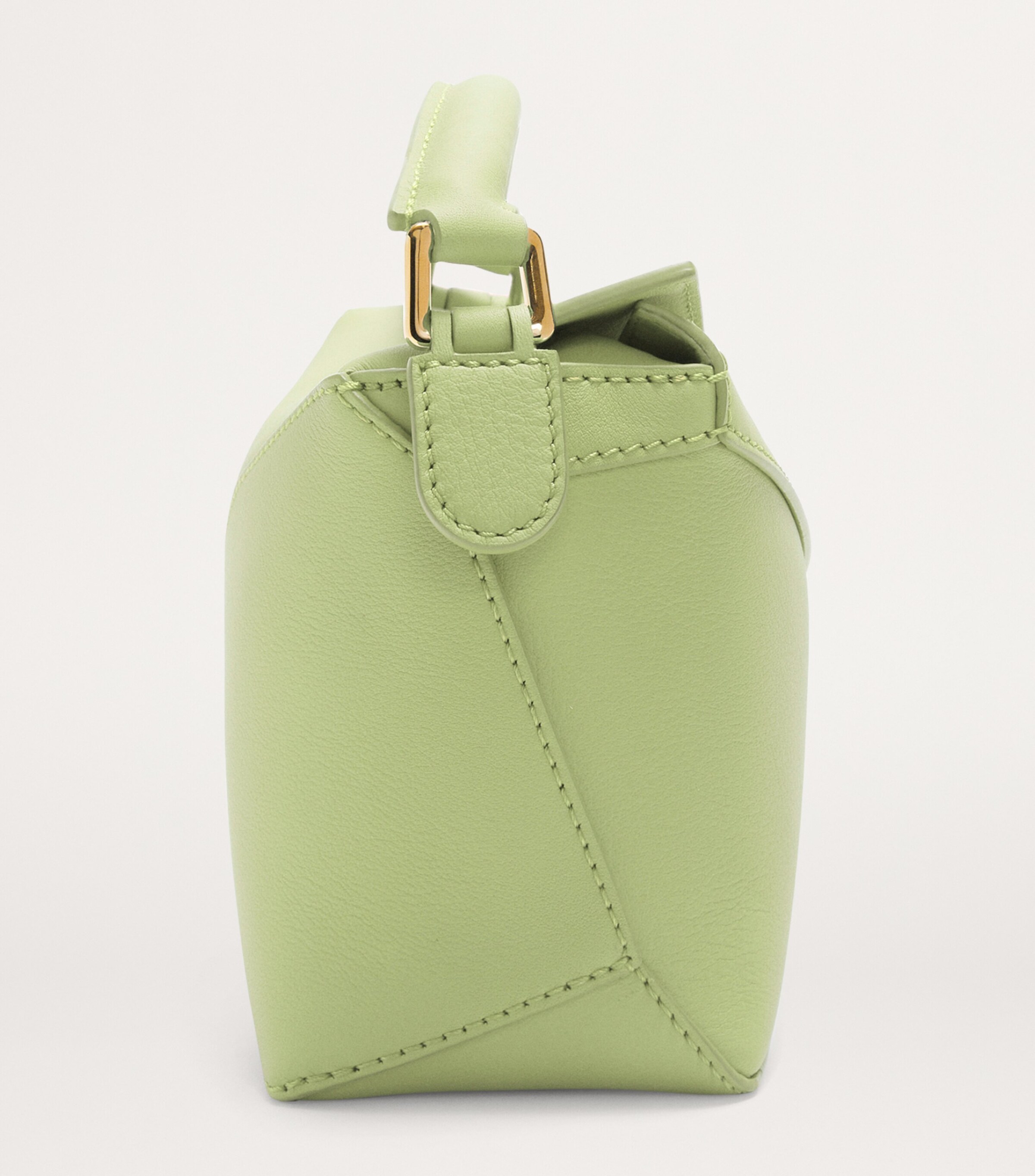 LOEWE Mini Leather Puzzle Edge Top-Handle Bag Light Pear Image 3