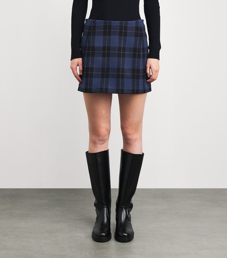 Wool-Blend Mini Skirt NAVY Image 3
