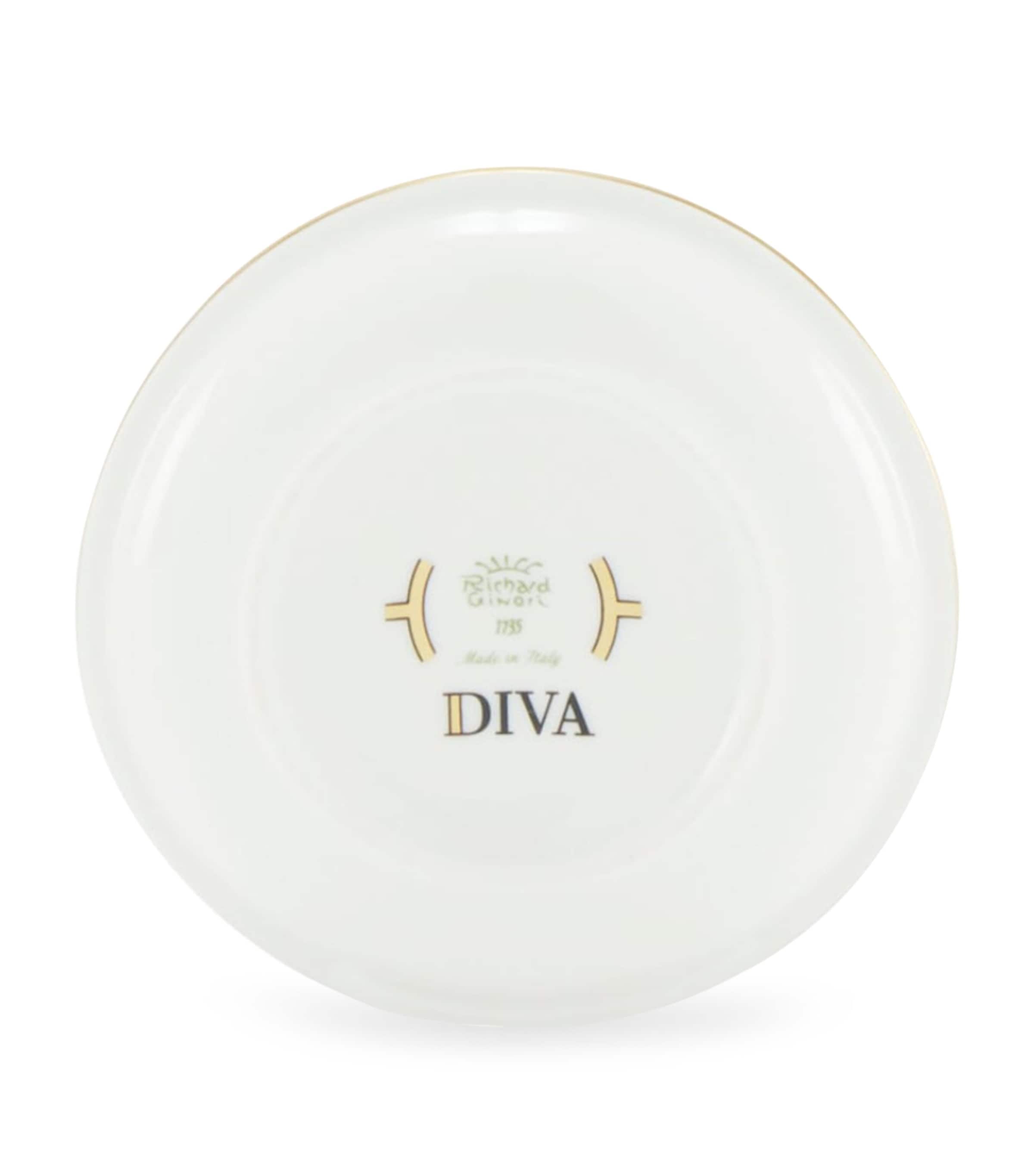 GINORI 1735 Porcelain Colonna Diva Verde Butter Dish (10cm) Image 3