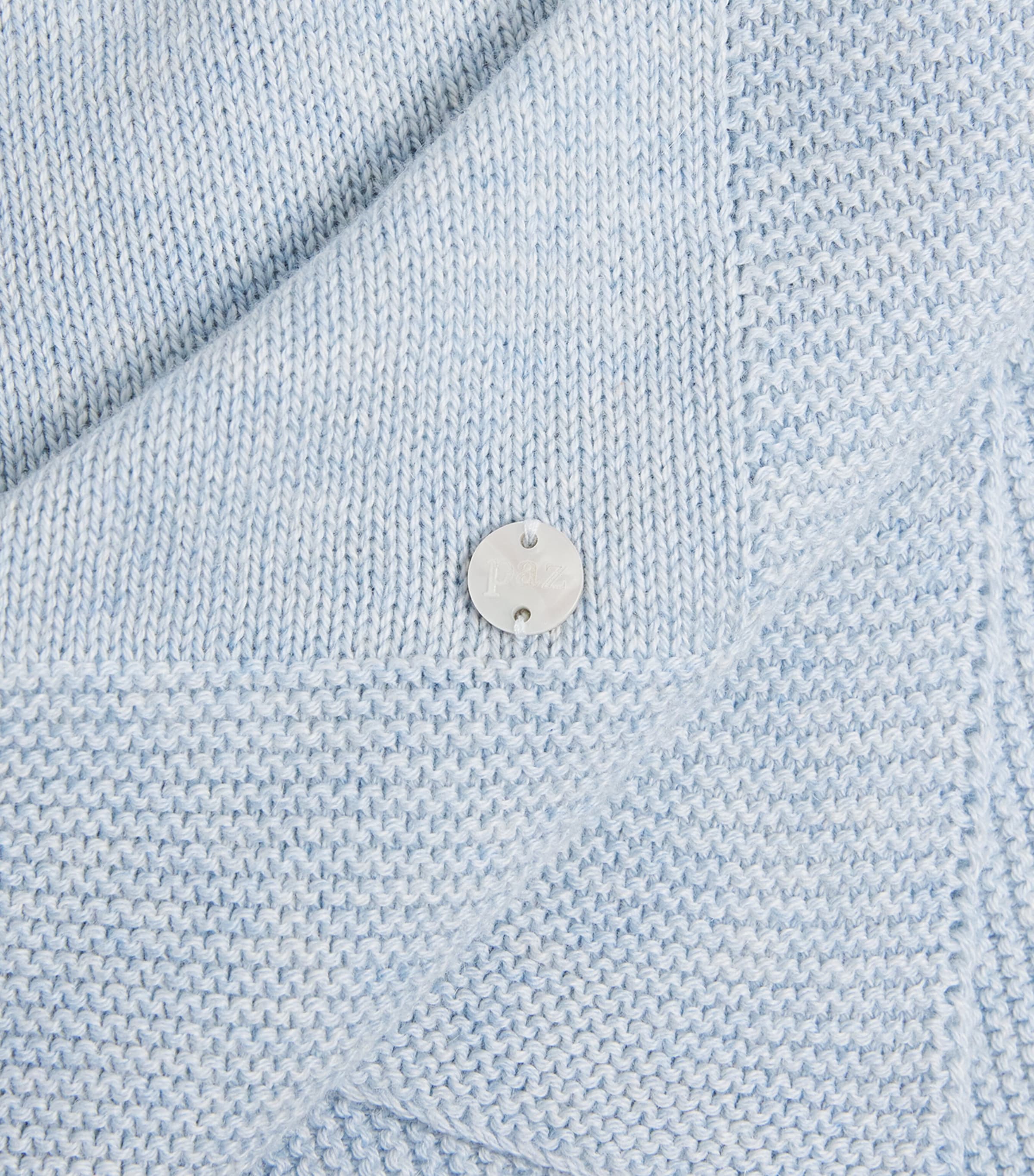 Paz Rodriguez Knitted Blanket (73cm x 98cm) Chalk Blue Image 3