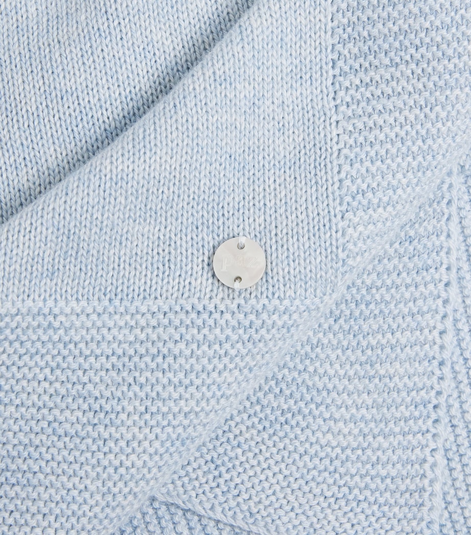 Paz Rodriguez Knitted Blanket (73cm x 98cm) Chalk Blue Image 3