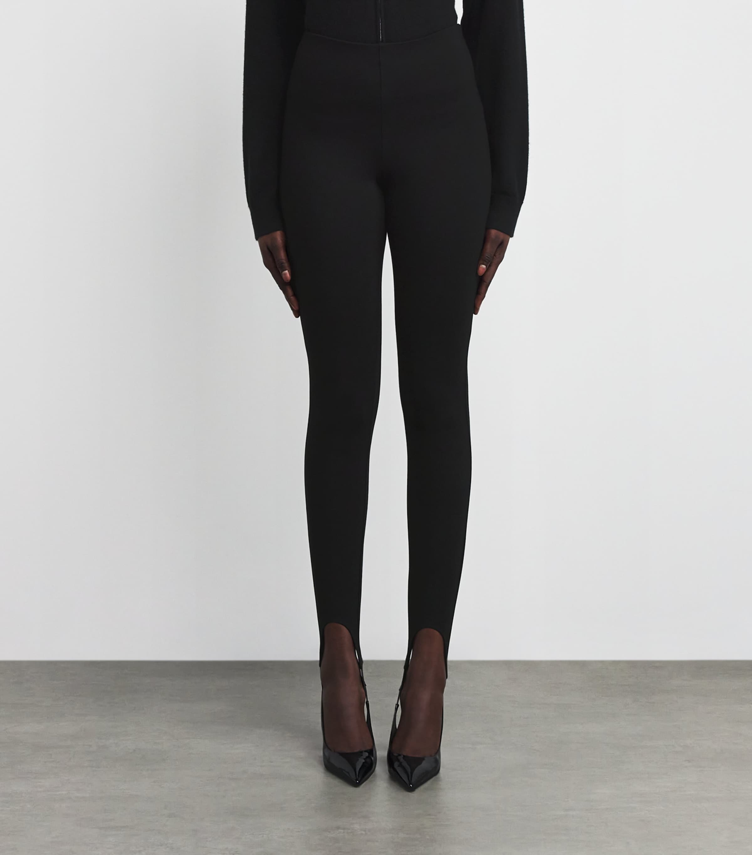 High-Waist Stirrup Leggings OBSIDIAN Image 3