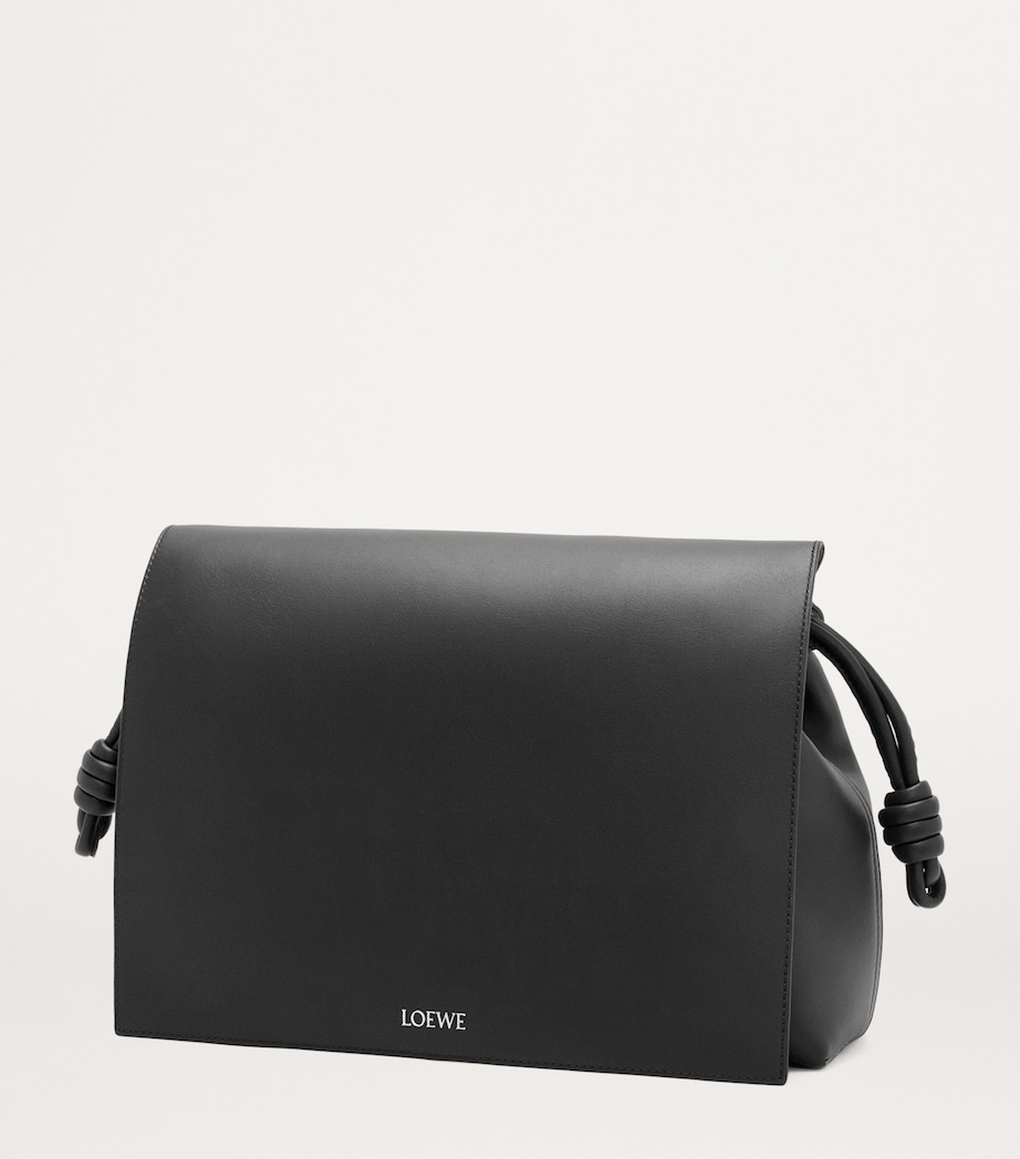Leather Flamenco Satchel BLACK Image 3
