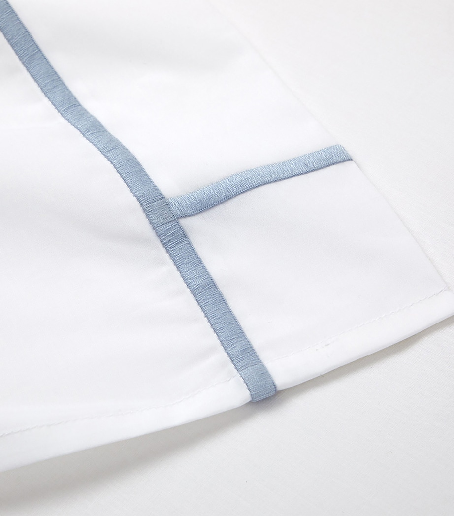 Pima Cotton Athena Celeste Double Flat Sheet (240cm x 295cm) CELESTE Image 3