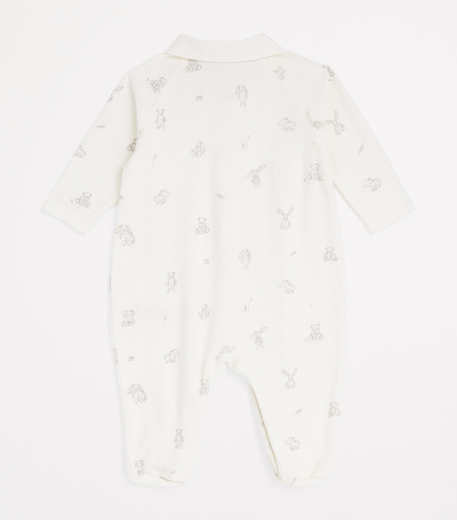 Terry Animal Print All-In-One (0-24 Months) GRIS CLAIR CHINE Image 2