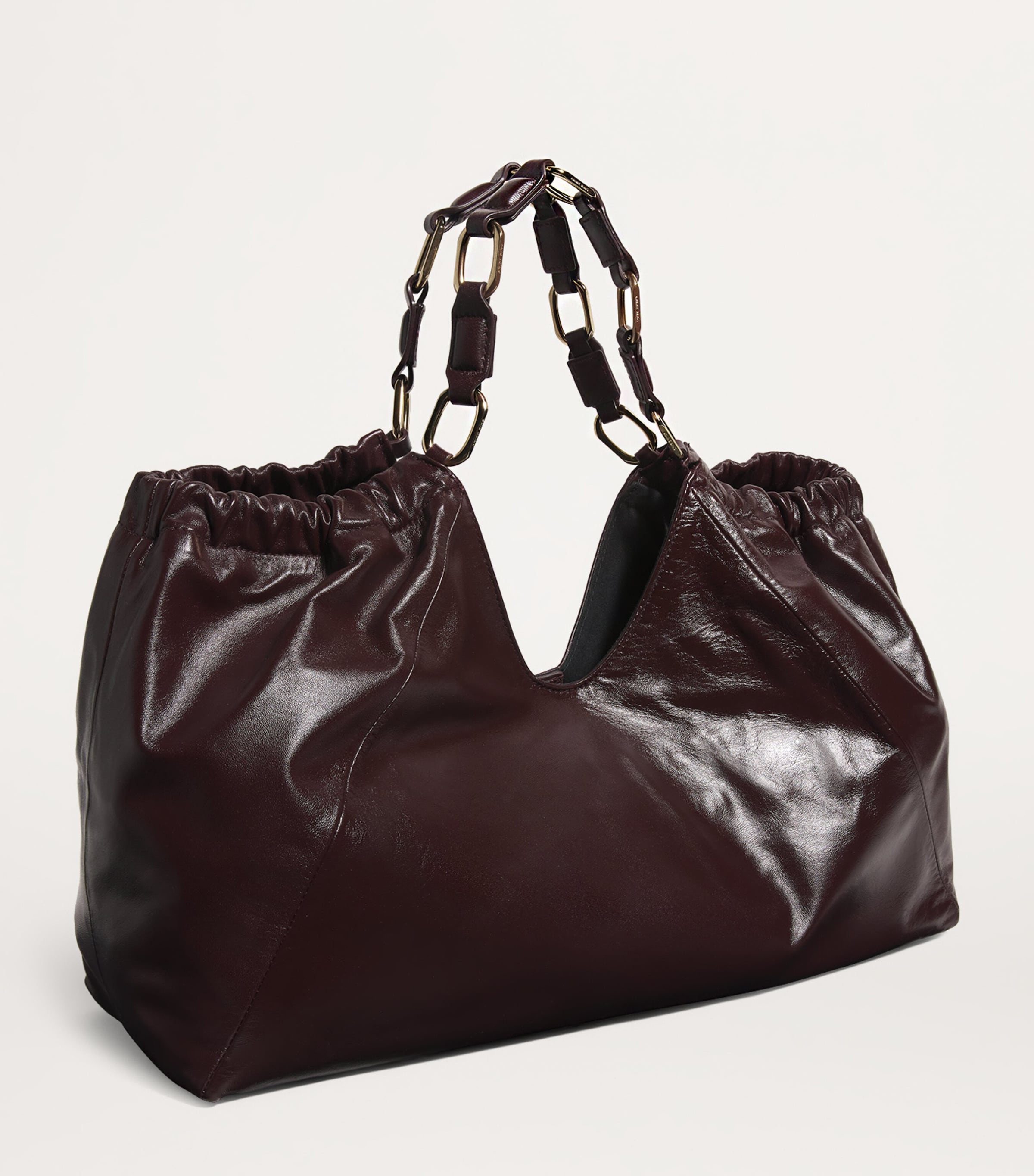 ANINE BING Medium Leather Kate Tote Bag Bordeaux Image 3