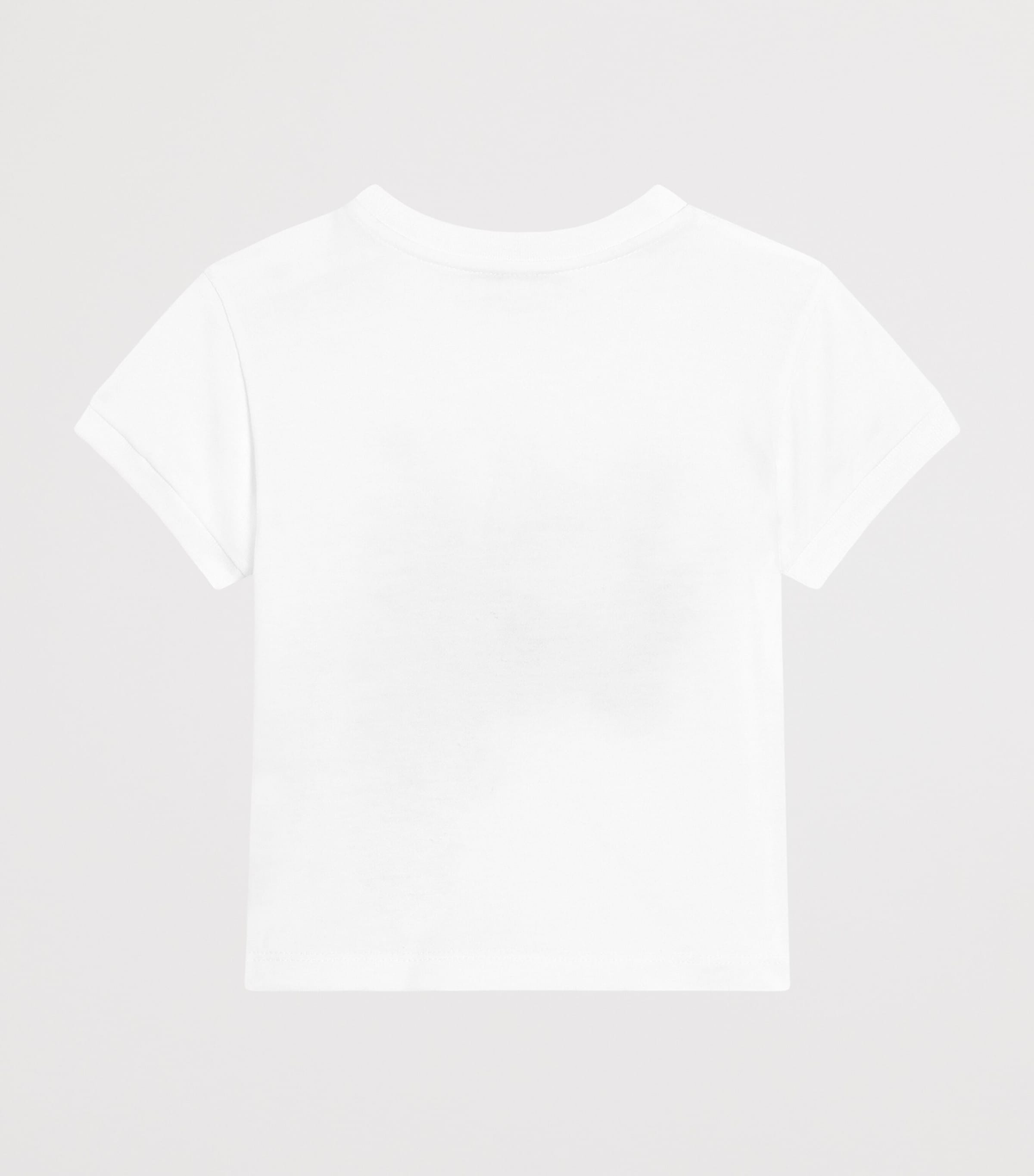 Cotton Floral Logo T-Shirt (3-36 Months) W0800-OPTICAL WH Image 2