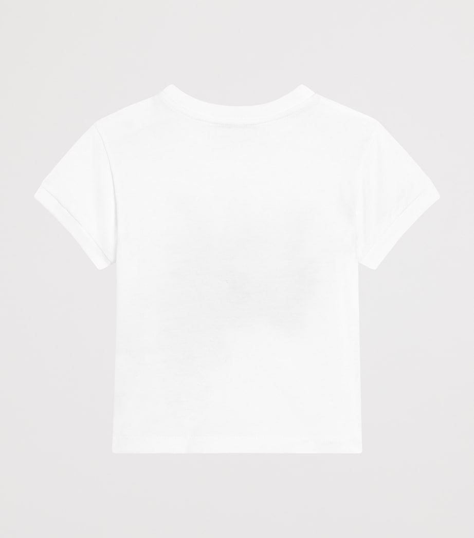 Cotton Floral Logo T-Shirt (3-36 Months) W0800-OPTICAL WH Image 2