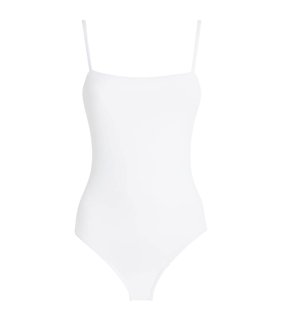 Square-Neck Aquarelle Swimsuit 1111 BLANC Image 1