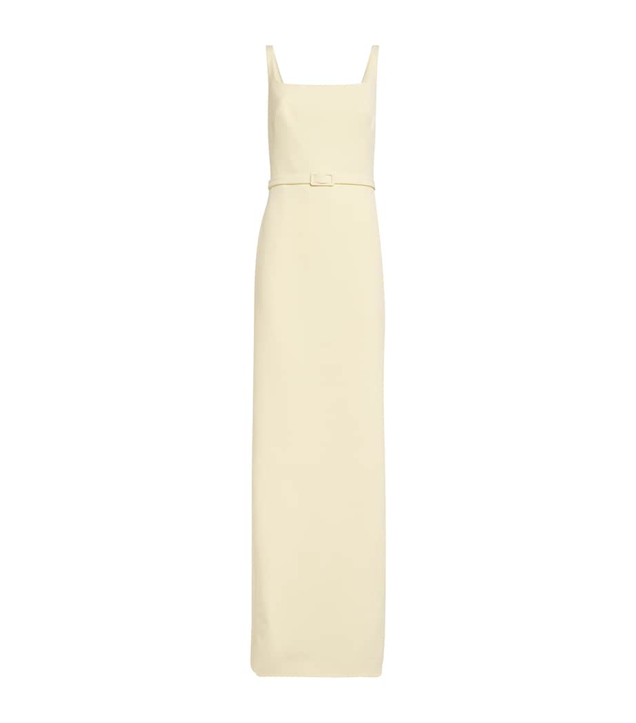 Safiyaa Womens Sleeveless Monica Gown Pale Yellow Image 1