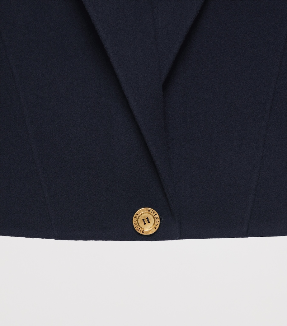 Givenchy Womens Wool-Cashmere Cropped Blazer Image 4