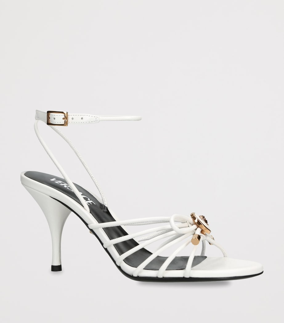 Leather Opera Bow Sandals 85 WHITE Image 3