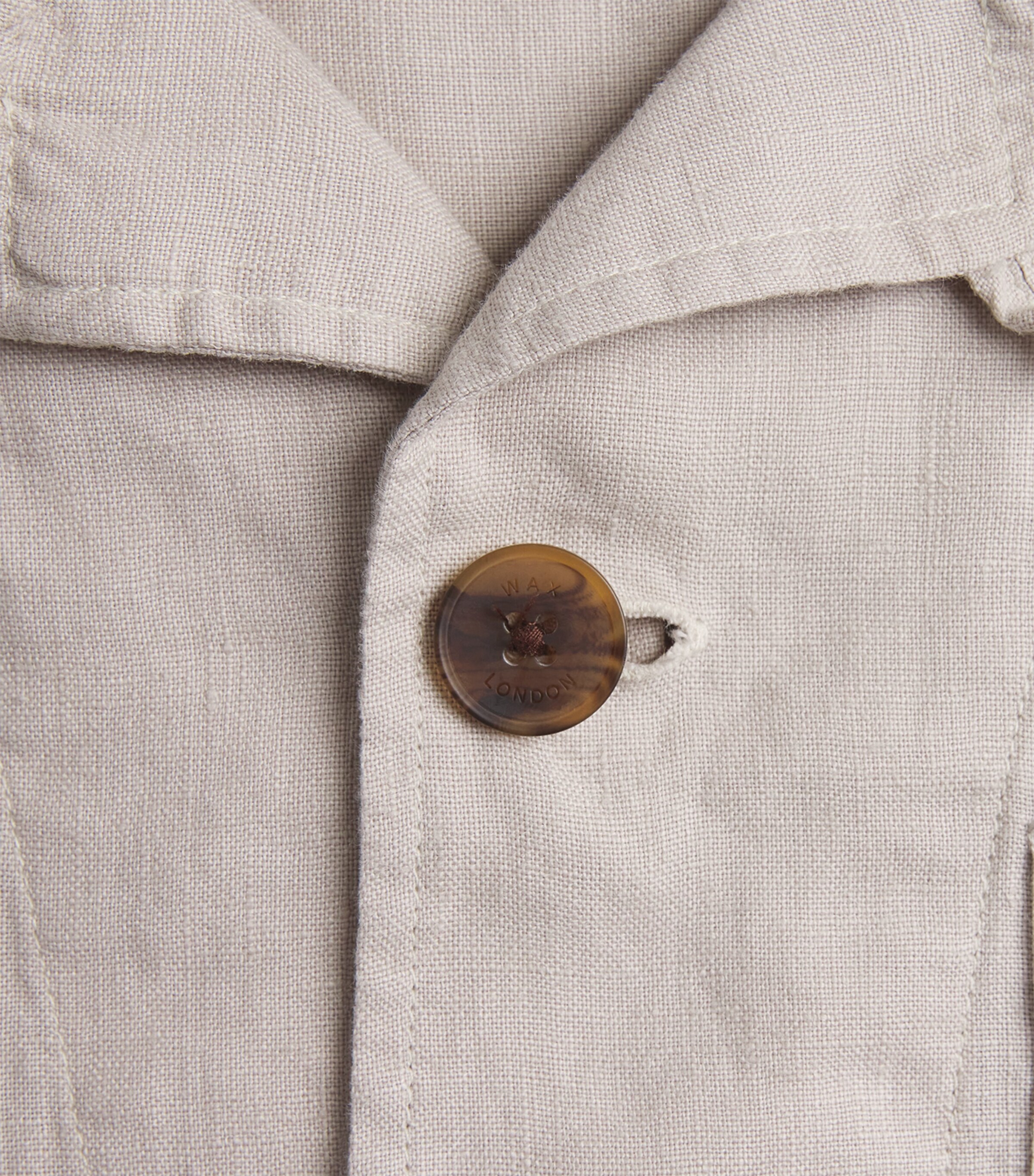 Wax London Linen Kimpton Overshirt Natural Image 6