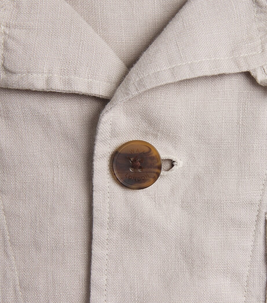 Wax London Linen Kimpton Overshirt Natural Image 6