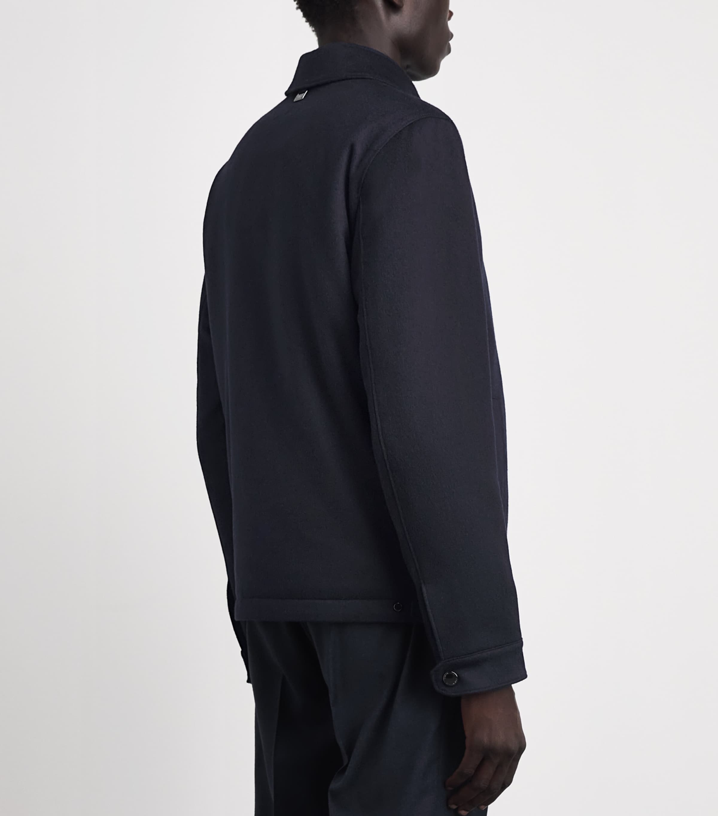 Corneliani Mens Cashmere Collar Jacket Navy Blue Image 5