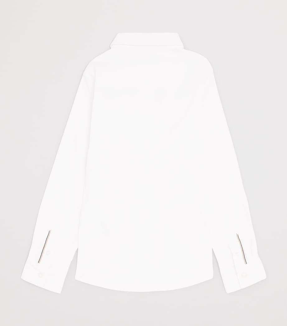 Cotton-Blend Concealed-Placket Shirt (4-16 Years) 10PWHITE Image 2