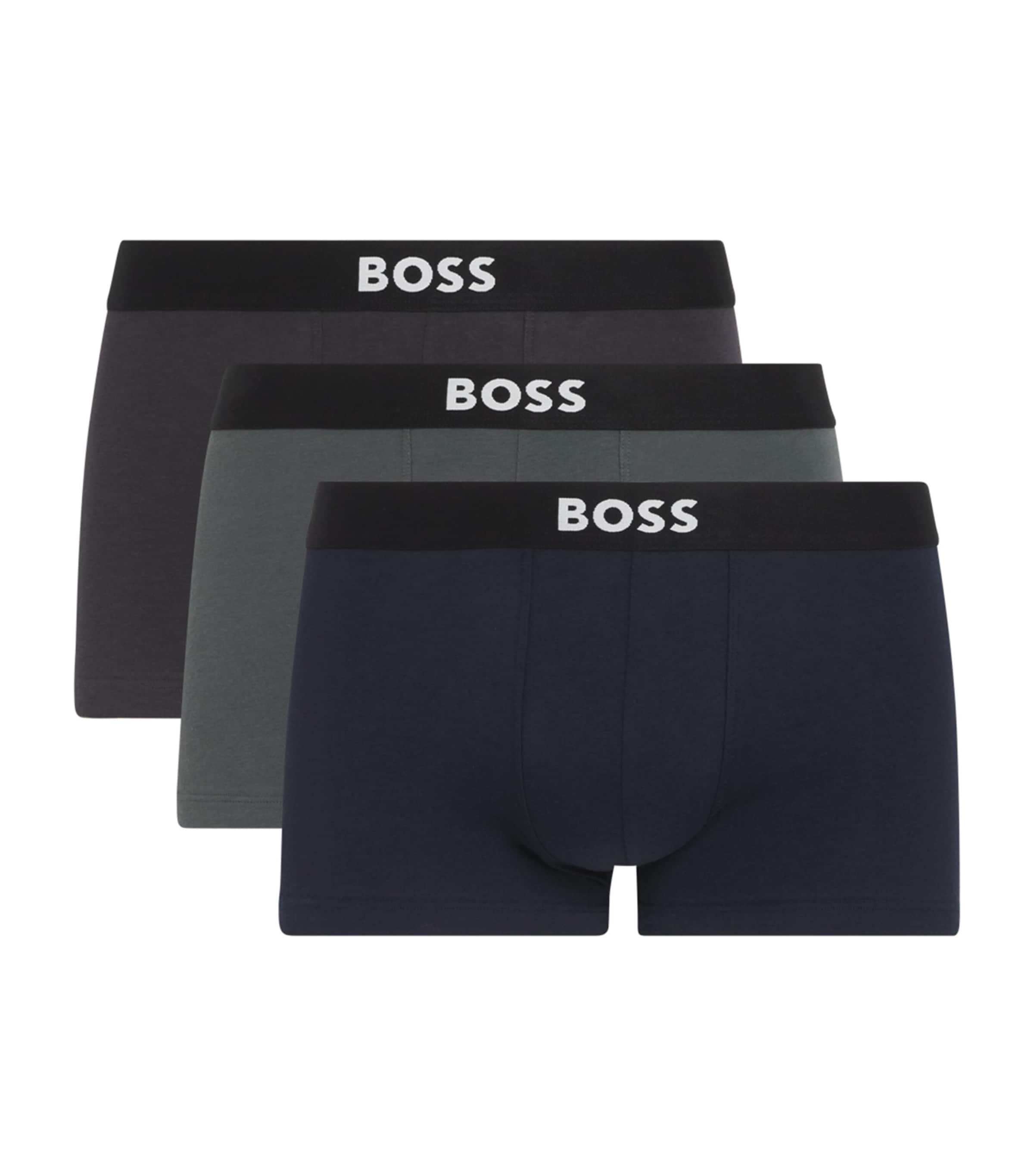 Hugo Boss Organic Cotton Trunks In Black