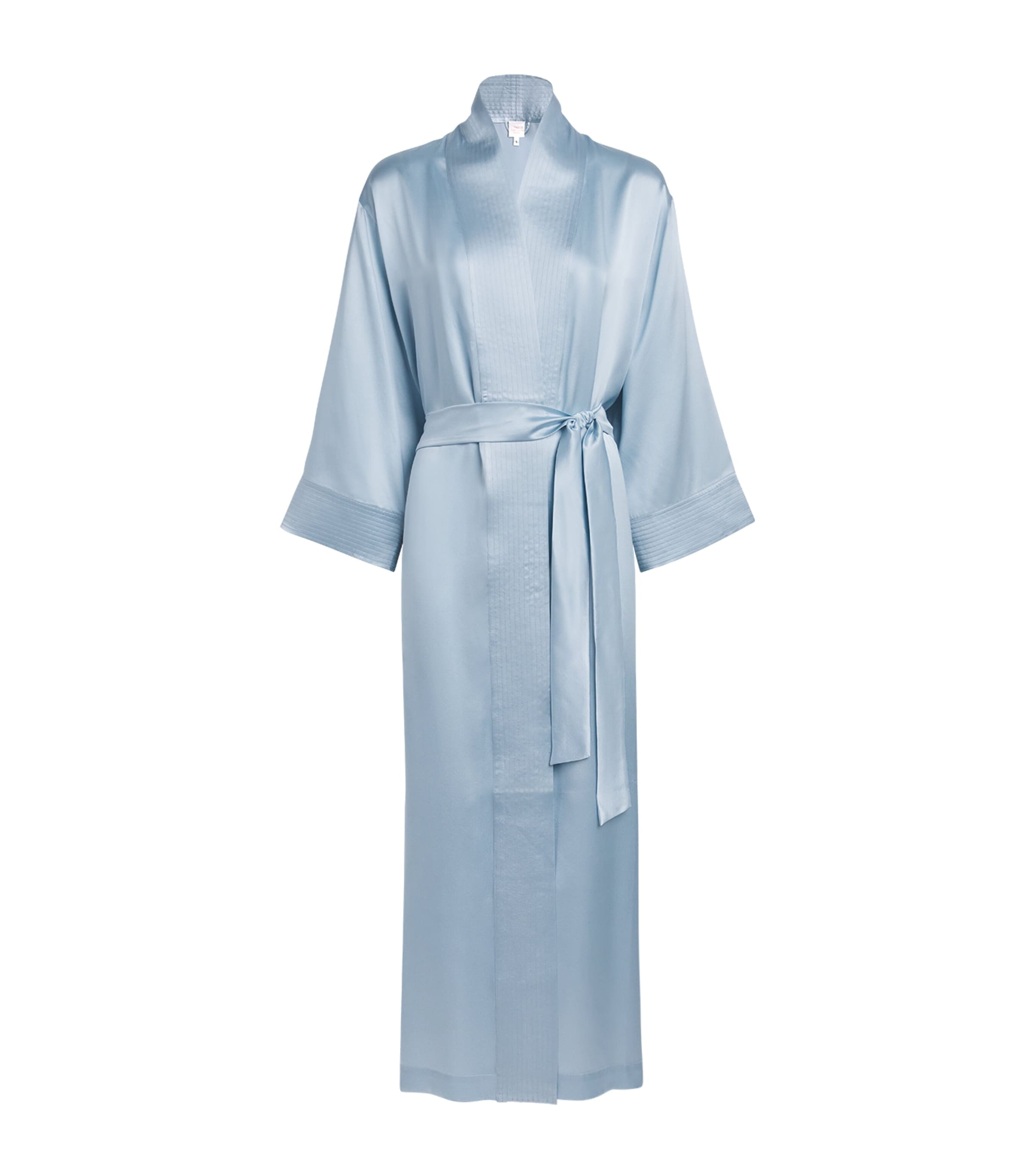 Loretta Caponi Womens Silk Nicla Robe Ice Water Image 1