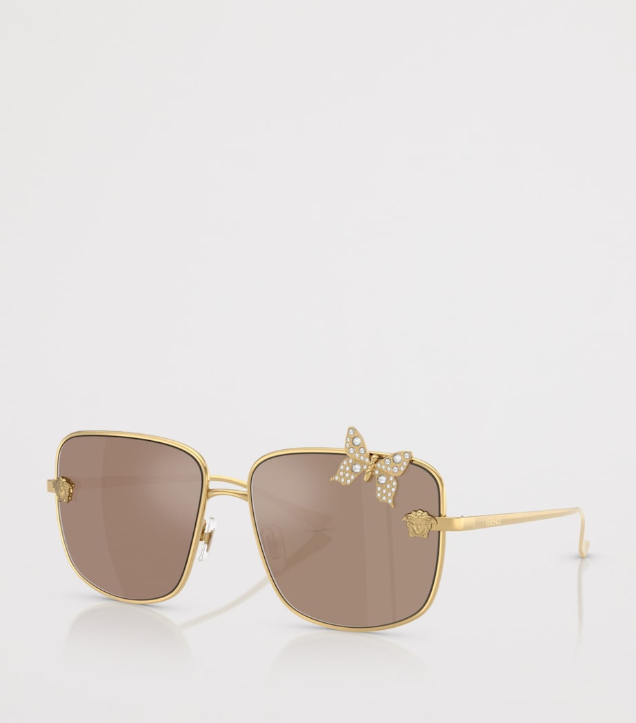 Versace Square Butterfly Sunglasses Gold Image 2
